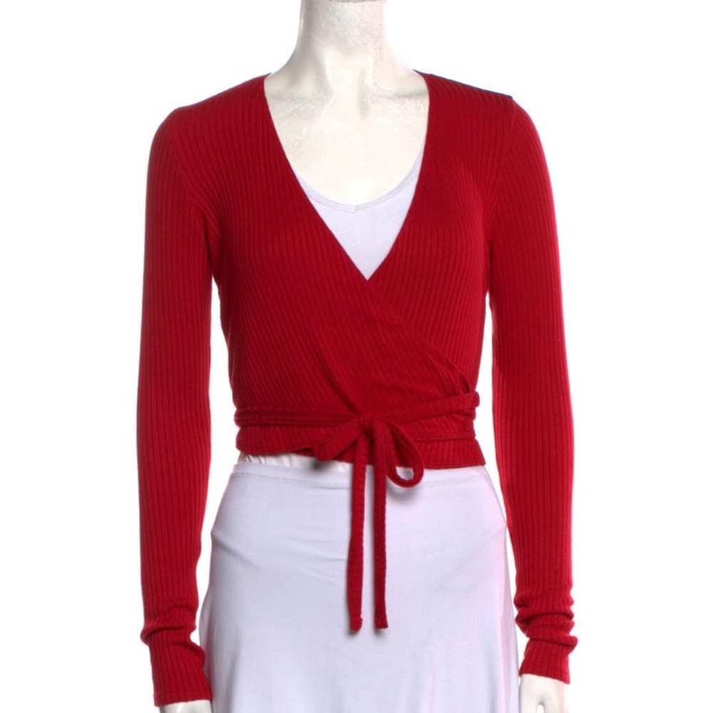 Reformation Knit Wrap Top